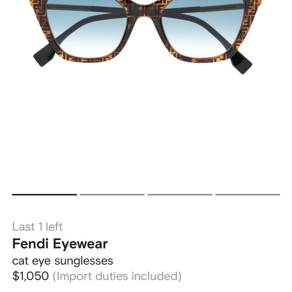 Fendi cat eye dark Havana sunglasses. Authentic and brand new. Perfect condition - Picture 10 of 10